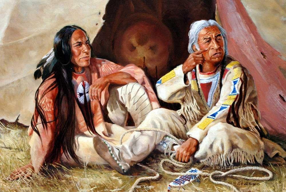 Ureinwohner Amerikas Indianer 72 Ölgemälde